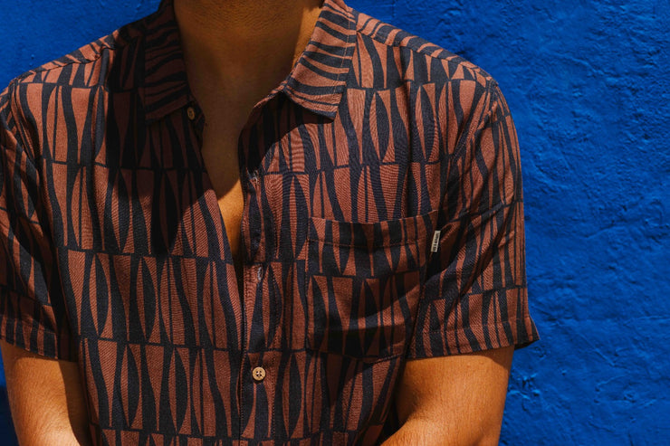 CAMISA Étnica Marron